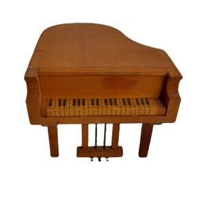 Antique Joseph F. Stroehlein Miniature Wooden Dollhouse Baby Grand Piano Toy